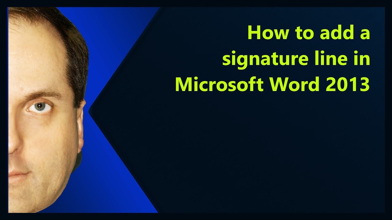 how insert signature line in word for mac